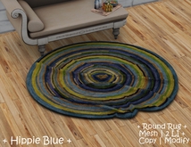 || When I'm Bored || Round Mesh Rug || Hippie Blue || 2 LI