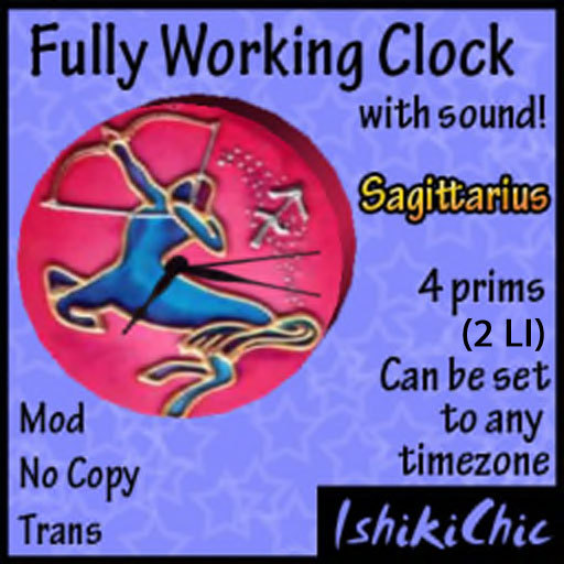 >IC< Clock - Zodiac - Saggitarius