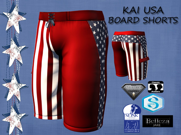 Second Life Marketplace [ASHBURY] KAI BOARD SHORTSUSA