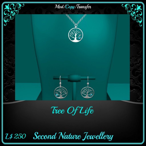 Tree Of Life Turquoise & Silver Set