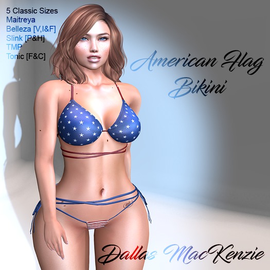 [Dallas MacKenzie] American Flag Bikini