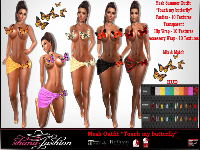 Mesh Summer Outfit TOUCH MY BUTTERFLY
