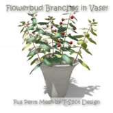 T-Spot Mesh - Vase w/ Flowerbud Branches - FP - LI=0.5-3.5