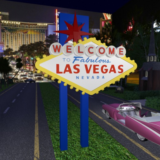 Mesh Welcome To Fabulous Las Vegas sign