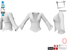 Dae Obj FBX Women's Bell Edge Long Sleeves Kimono Neck Warior Top Maitreya, Slink, Belleza