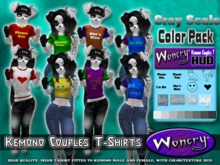 WONCRY Couples T-Kemono Gray Scale Pack
