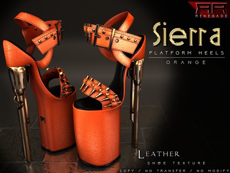Second Life Marketplace - [Renegade] Sierra Platform Heels - Fatpack