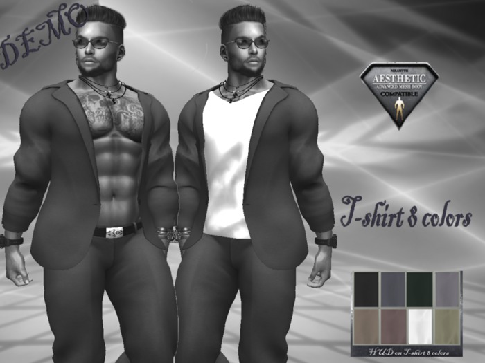 Demo 8- jacket with T-shirt + trousers (T-shirt 8 colors ) for AESTHETIC