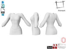 Dae Obj FBX Women's Puffy Long Sleeves Round Neck Mini Corset Dress Maitreya, Slink, Belleza