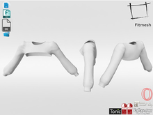 Dae Obj FBX Women's Steampunk Puffy Sleeves Round Neck Cropped Bolero Top Maitreya, Ocacin, Slink