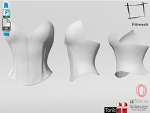 Dae Obj FBX Women's Cleavage V Cut Corset Top for Maitreya, Slink, Belleza