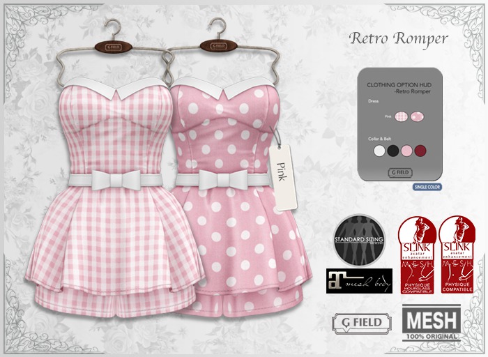 *GF* Retro Romper -pink-