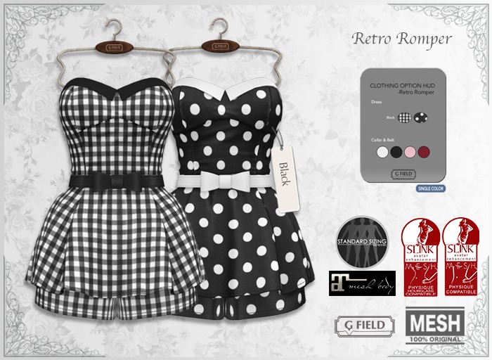 *GF* Retro Romper -black- BOX