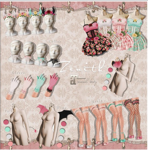 =Zenith=Awakening Little Devil Birdie Dress (White) Lara - RARE