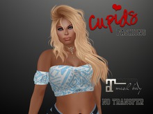 *CF* Off Shoulder Halter MAITREYA Boho Blue