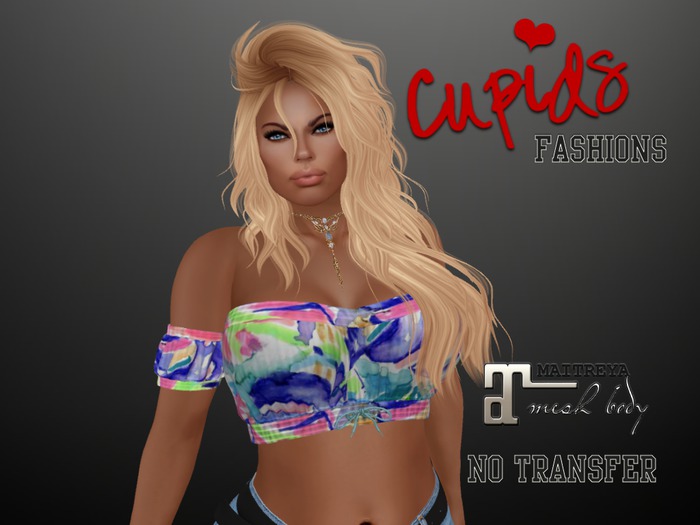 *CF* Off Shoulder Halter MAITREYA Hippy Splash