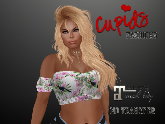 *CF* Off Shoulder Halter MAITREYA Tropical Bird
