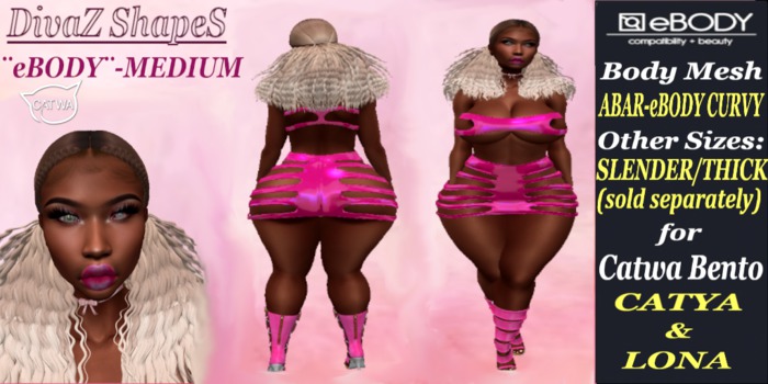 DivaZ Shapes - eBODY CURVY - MEDIUM // CATYA // LONA BENTO