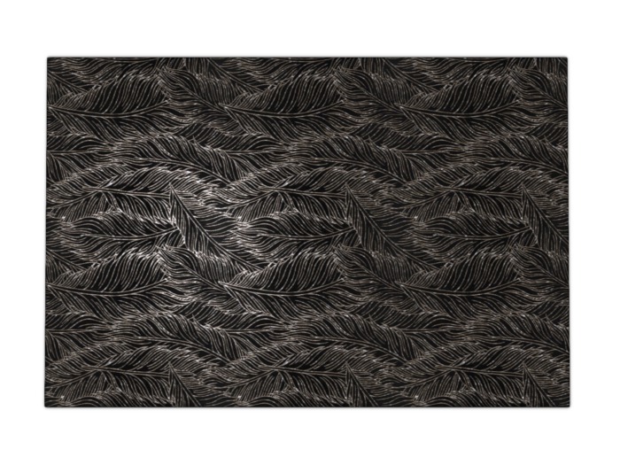 Pomegranate - Gilded Feathers Rug - Raven