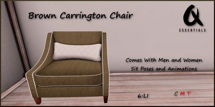 {Q-Essentials} Brown Carrington Chair (Boxed)