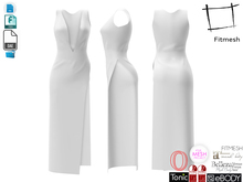 Dae Obj FBX Women's Single Side Slit Deep Cleavage Dress Maitreya, Ocacin, Slink, Belleza, Tonic