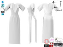 Dae Obj FBX Women's Side Slits Short Sleeves Deep Cleavage Dress Maitreya, Ocacin, Slink, Belleza