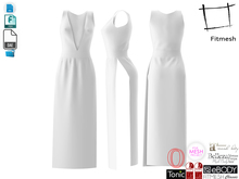 Dae Obj FBX Women's Double Side Slits Deep Cleavage Dress Maitreya, Ocacin, Slink, Belleza