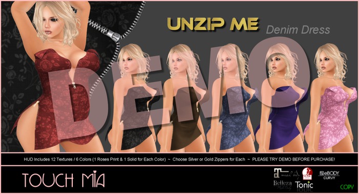 TOUCH MIA - DEMO - Unzip me Denim Dress