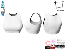  Dae Obj FBX Women's Crop Paper Top for Maitreya, Slink, Belleza, Ocacin, Tonic