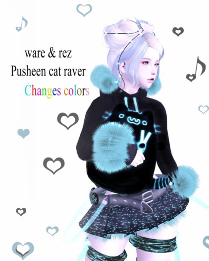 Pusheen RAVE cat