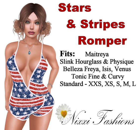 Nixxi Fashions - Stars & Stripes Romper