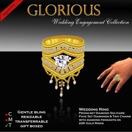 Exquisite Glorious Wedding Ring Gold 