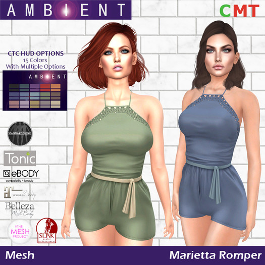 [AMBI] Mesh Marietta Romper (BOXED)