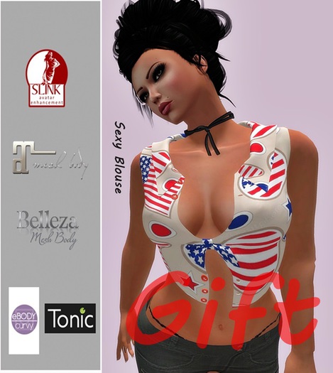 Sexy Blouse 4th July