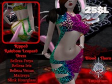 Ripped Rainbow Leopard Dress