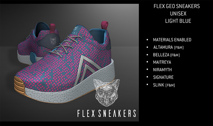 Feral - Flex Sneakers Geo - Light Blue