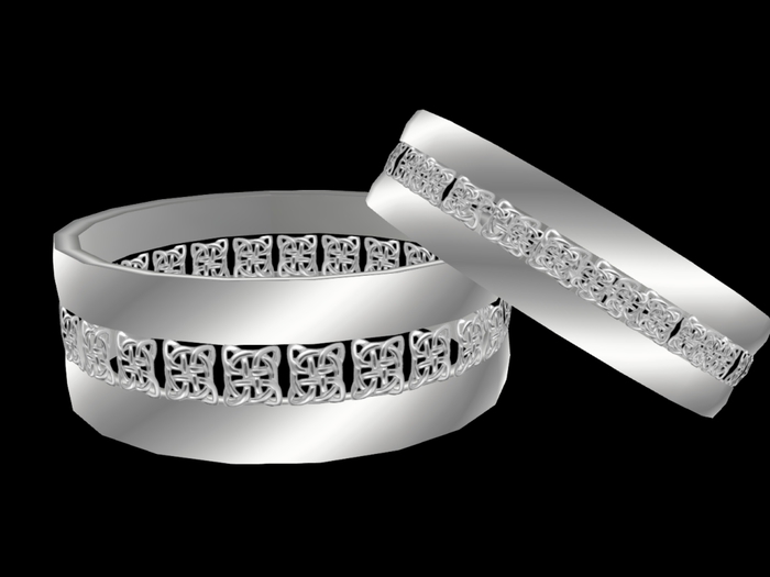 Celtic His & Hers Wedding Bands