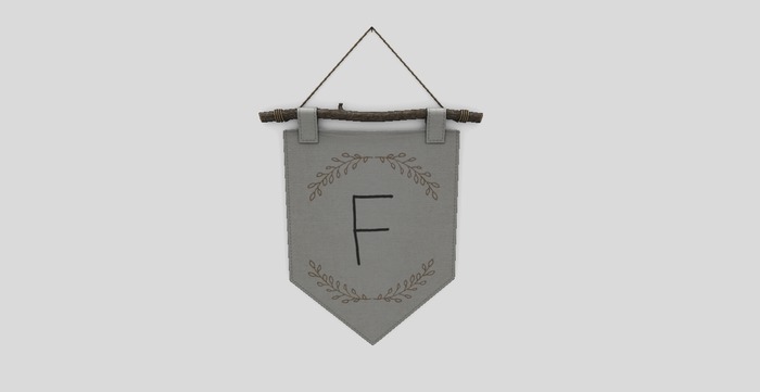 [Commoner] Monogrammed Banner / F