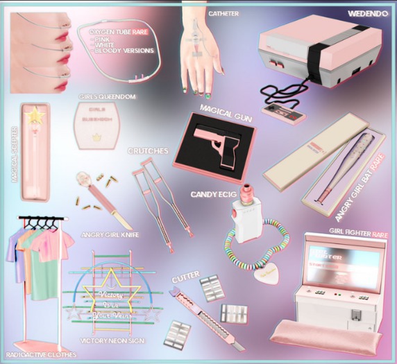 Wednesday[+] ~ Girls Wounds ~ Angry Girl Knife - COMMON
