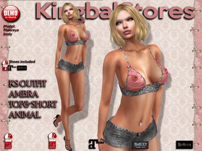 150 KS OUTFIT AMBRA TOP&SHORT ANIMAL