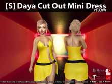 [S] Daya Cut Out Mini Dress Yellow