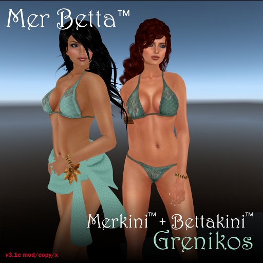 Mer Betta™ Grenikos Merkini™ + Bettakini™ v3.1c bikini set