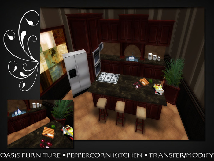 Second Life Marketplace Peppercorn Kitchen Sale Includes Everything