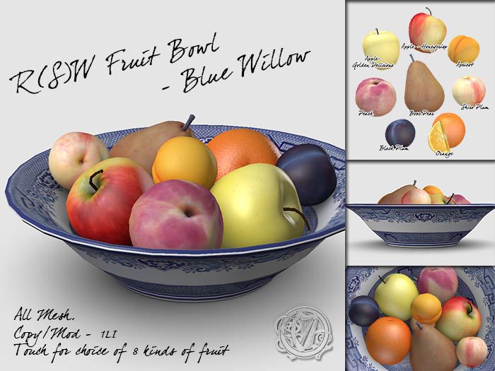 R(S)W Fruit Bowl - Blue Willow