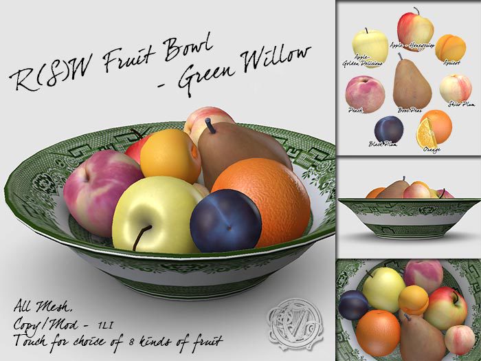 R(S)W Fruit Bowl - Green Willow