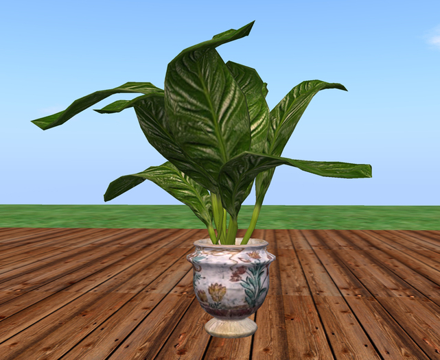 tropical foliage potted
