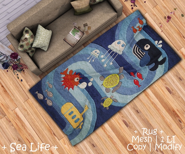 || When I'm Bored || Mesh Rug || Sea Life || 1 LI