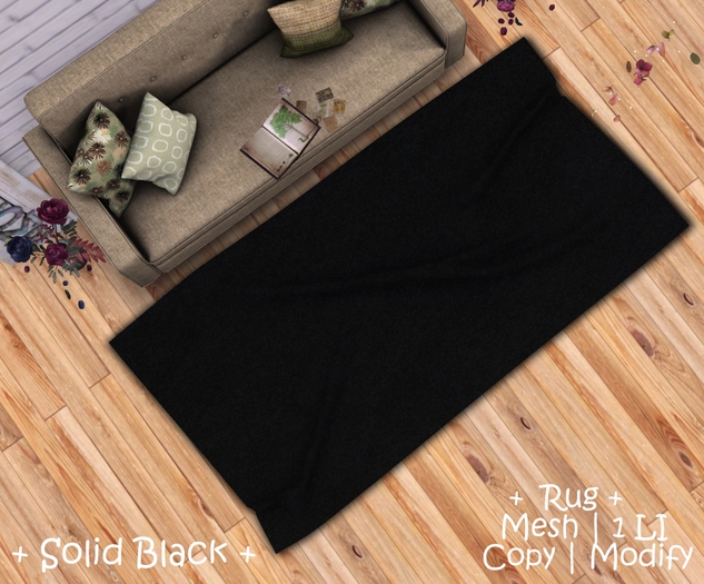 WIB - Mesh Rug - Solid Black