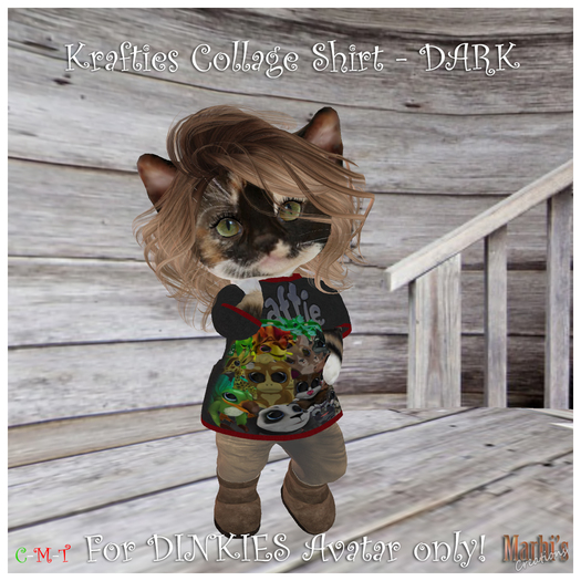 *MC*  DINKIES SHIRT - Krafties Collage DARK (boxed)