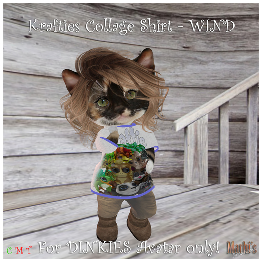 *MC*  DINKIES SHIRT - Krafties Collage (WIND)